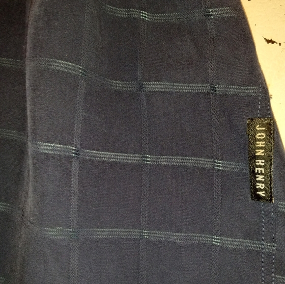 John Henry Shirt Blue Windowpanel, ULTRA FEEL Size XL/54 - Picture 6 of 8